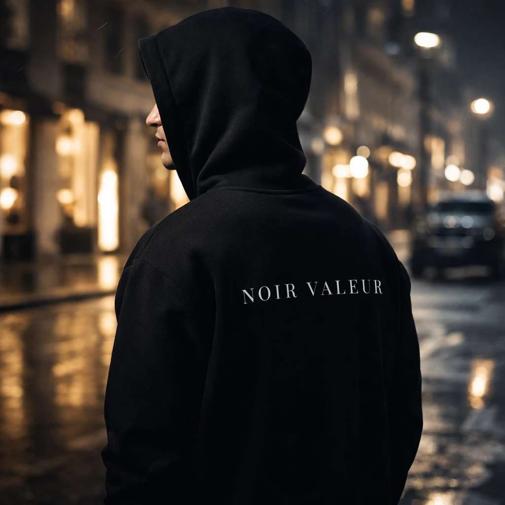 Noir Valeur Hoddie - Minimal Luxury